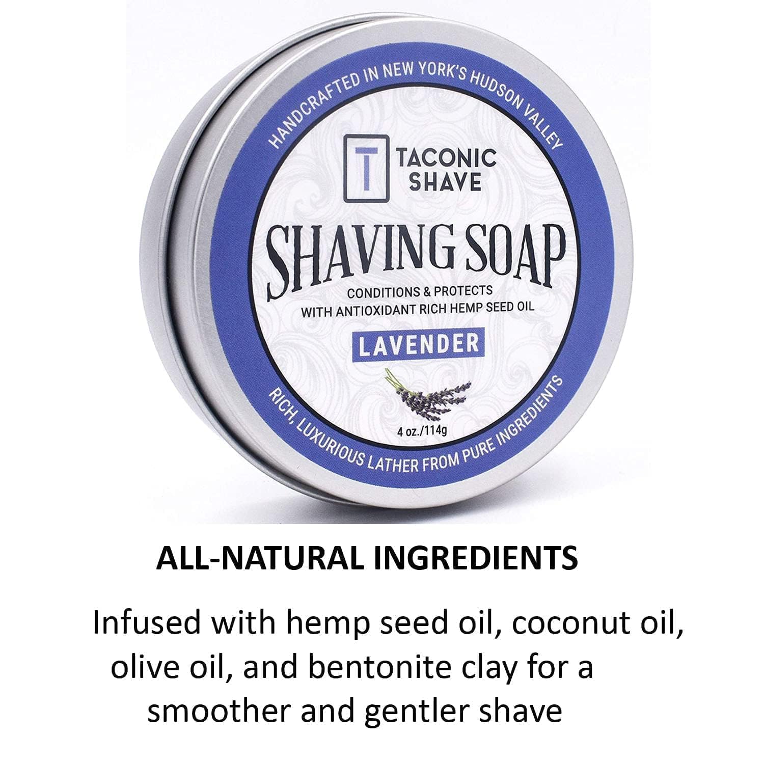 Taconic Shave Urban Woods Scent Shaving Soap – Cedar, Tobacco & Vanilla Aroma – Barbershop Quality Lather Puck With Natural Oils – Handmade In Usa – 3" Round : Beauty & Personal Care