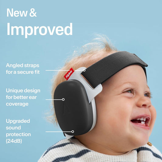 Alpine Muffy Baby Comfort - Ear Defenders For Babies And Toddlers - Ce & Ukca Certified - Unique Headband For Safe Fit & Comfort Multi-Adjustable For Ages Up To 48 Months - 24Db Sound Reduction, Black