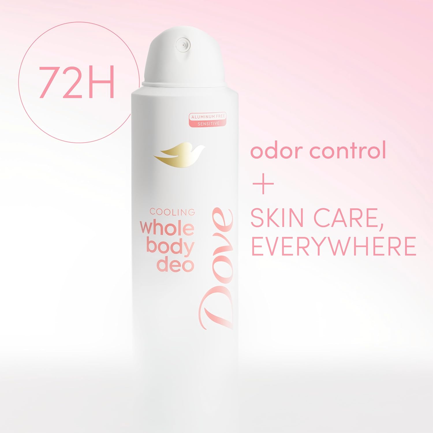 Dove Whole Body Deodorant Cooling Spray Raspberry & Rose Aluminum Free 4Oz : Beauty & Personal Care