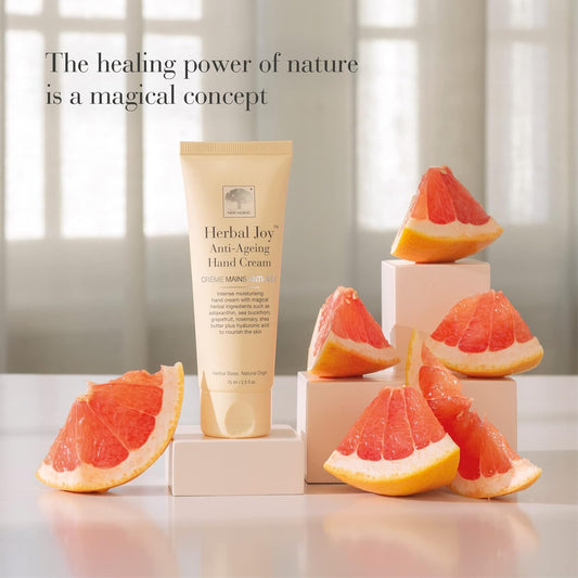New Nordic Herbal Joy Anti-Ageing Hand Cream With Shea Butter & Ceramosides - Fast-Absorbing Nourishment For Dry Skin Relief - 75Ml