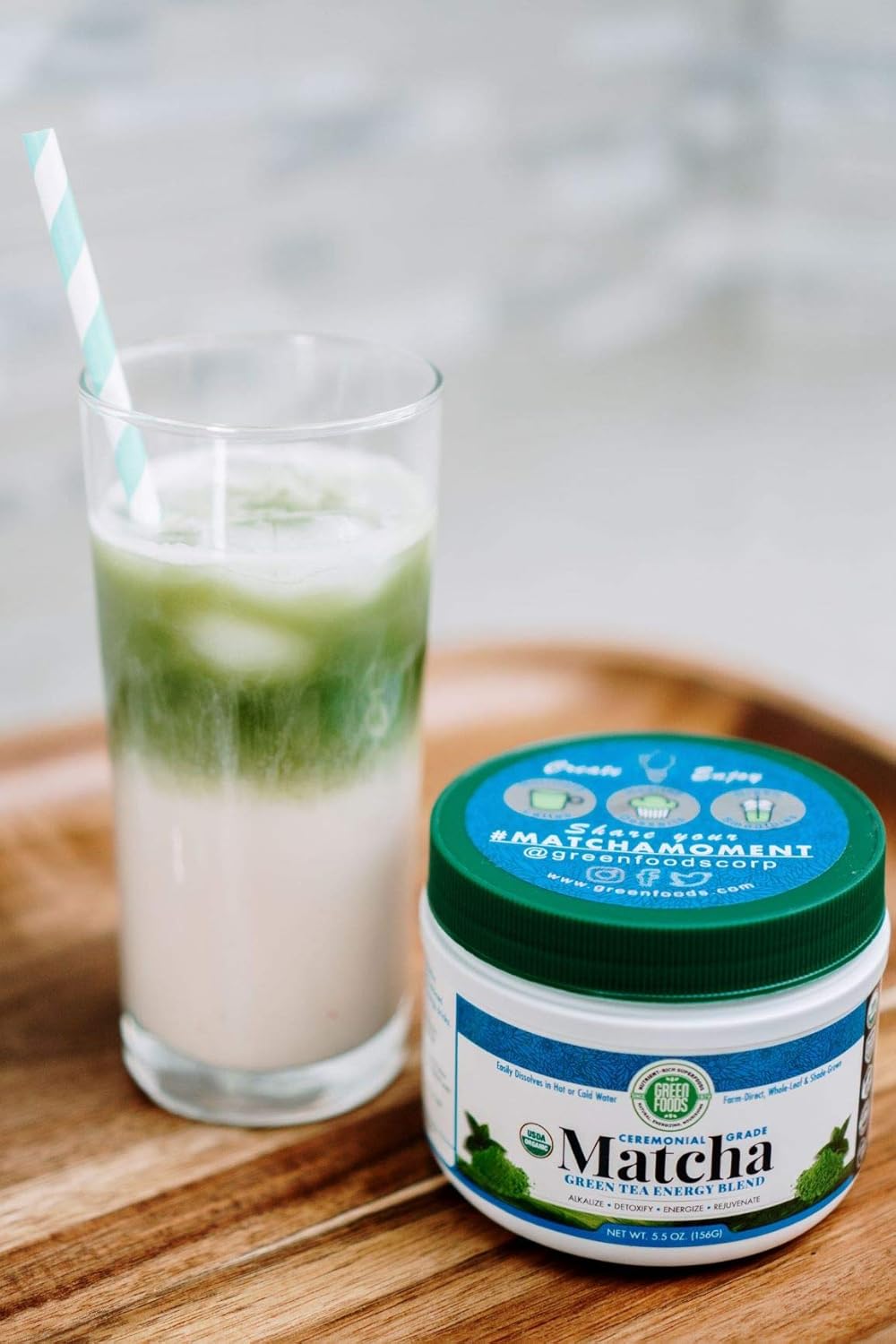 Green Foods Organic Ceremonial Grade Matcha Green Tea From Japan 5.5Oz : Grocery & Gourmet Food