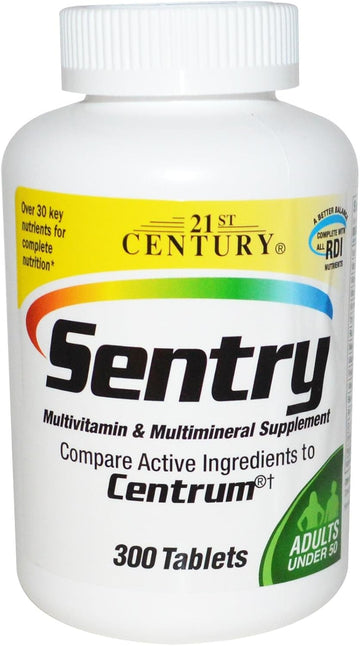 21St Century Vitamins Sentry Multivitamin & Multimineral Tabs, 300 Ct