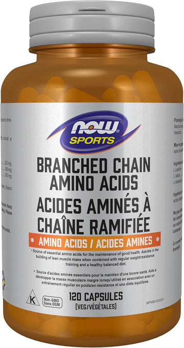 Now Foods Sports Nutrition, Branched Chain Amino Acids, With Leucine, Isoleucine And Valine, 120 Veg Capsules