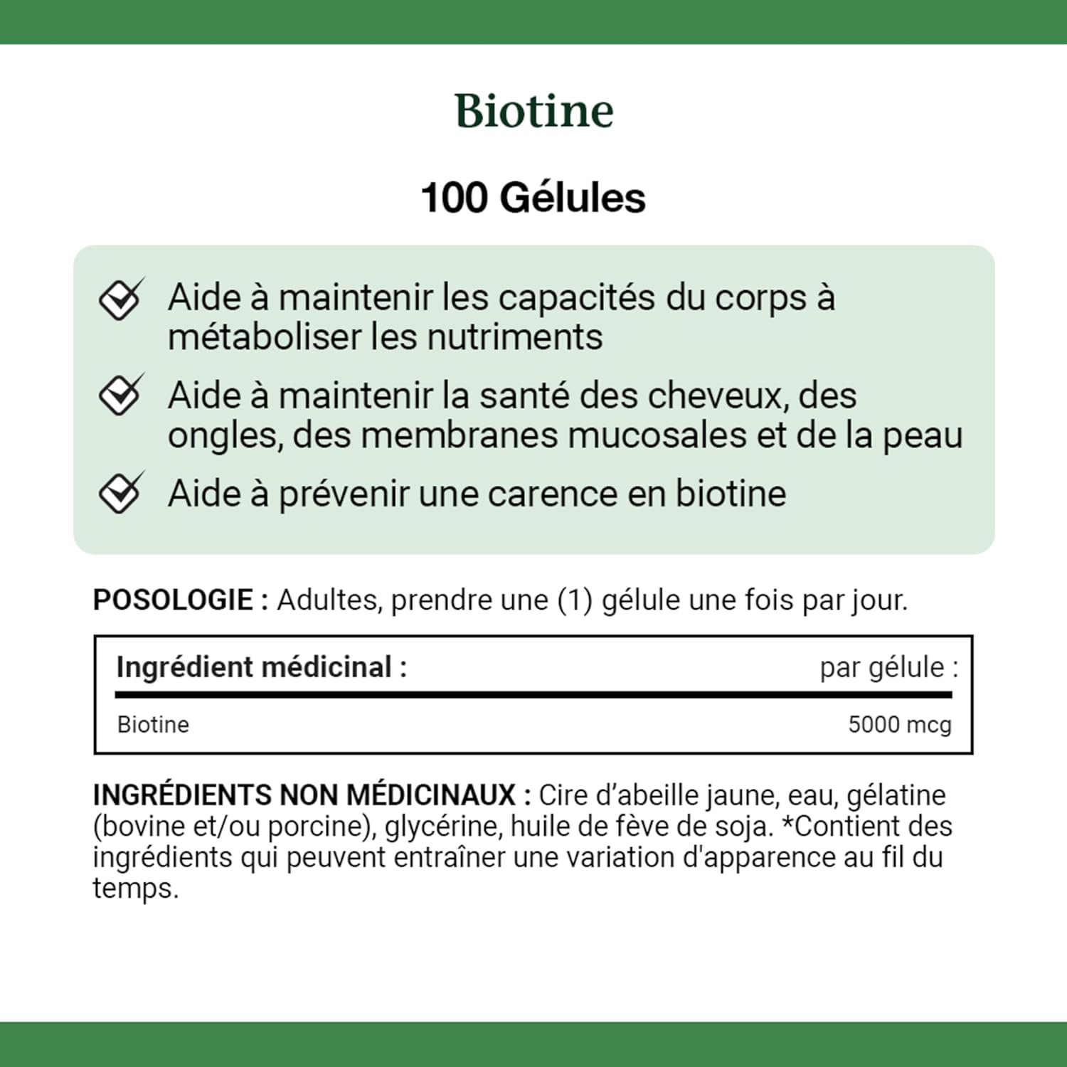 Nature'S Bounty Biotin 5000Mcg, 100 Count