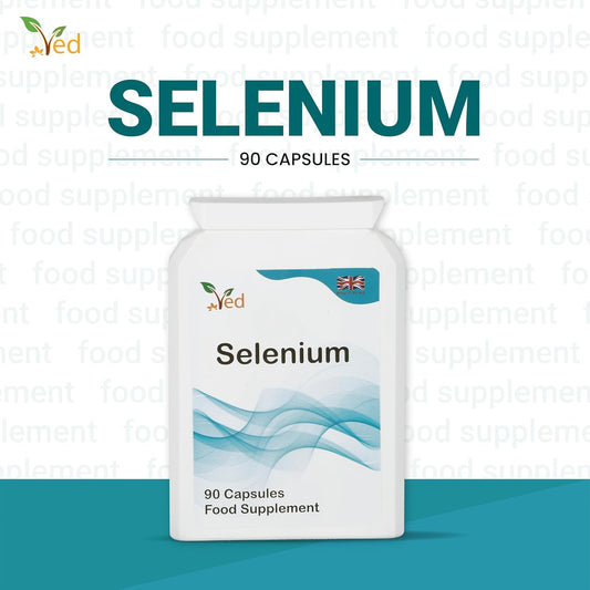 Ved Selenium 200Mcg, Acerola Cherry Extract 380Mg, Providing Vitamin C95 Mg, Hair And Nail Supplements For Women & Men,90 Vegan Capsule (3 Months Supply)