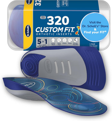 Dr. Scholl’S Custom Fit Orthotics 3/4 Length Arch Support Shoe Inserts - Plantar Fasciitis Relief Insoles For Men And Women, Immediate All-Day Total Lower Body Pain Relief, Fsa Hsa Eligible, Cf320