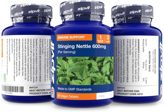 Zipvit Stinging Nettle 600mg, 200mg Per Tablet, 90 High Strength Vegetarian Tablets, Potent Antioxidant : Amazon.co.uk: Health & Personal Care