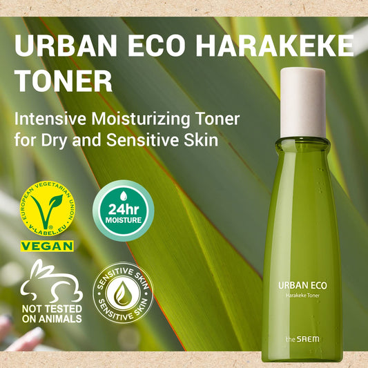 Thesaem Urban Eco Harakeke Toner 5.07 Fl.Oz. – Vegan Skincare With Harakeke Extract And Hyaluronic Acid - Firming And Moisturizing Toner With Gel Type Formula