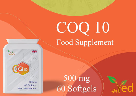 Ved Co Enzyme Q10, Naturally Fermented Ubiquinone, 500Mg 60 Softgels