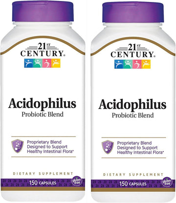 21St Century Acidophilus Probiotic Blend Capsules, 150-Count (Pack Of 2)
