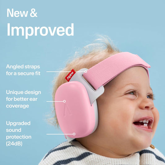 Alpine Muffy Baby Comfort - Ear Defenders For Babies And Toddlers - Ce & Ukca Certified - Unique Headband For Safe Fit & Comfort Multi-Adjustable For Ages Up To 48 Months - 24Db Sound Reduction, Pink