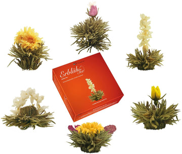 Creano Flowering Tea Mix - Blooming Tea In Elegant Gift Box White Tea (6 Different Varieties Tea Roses)