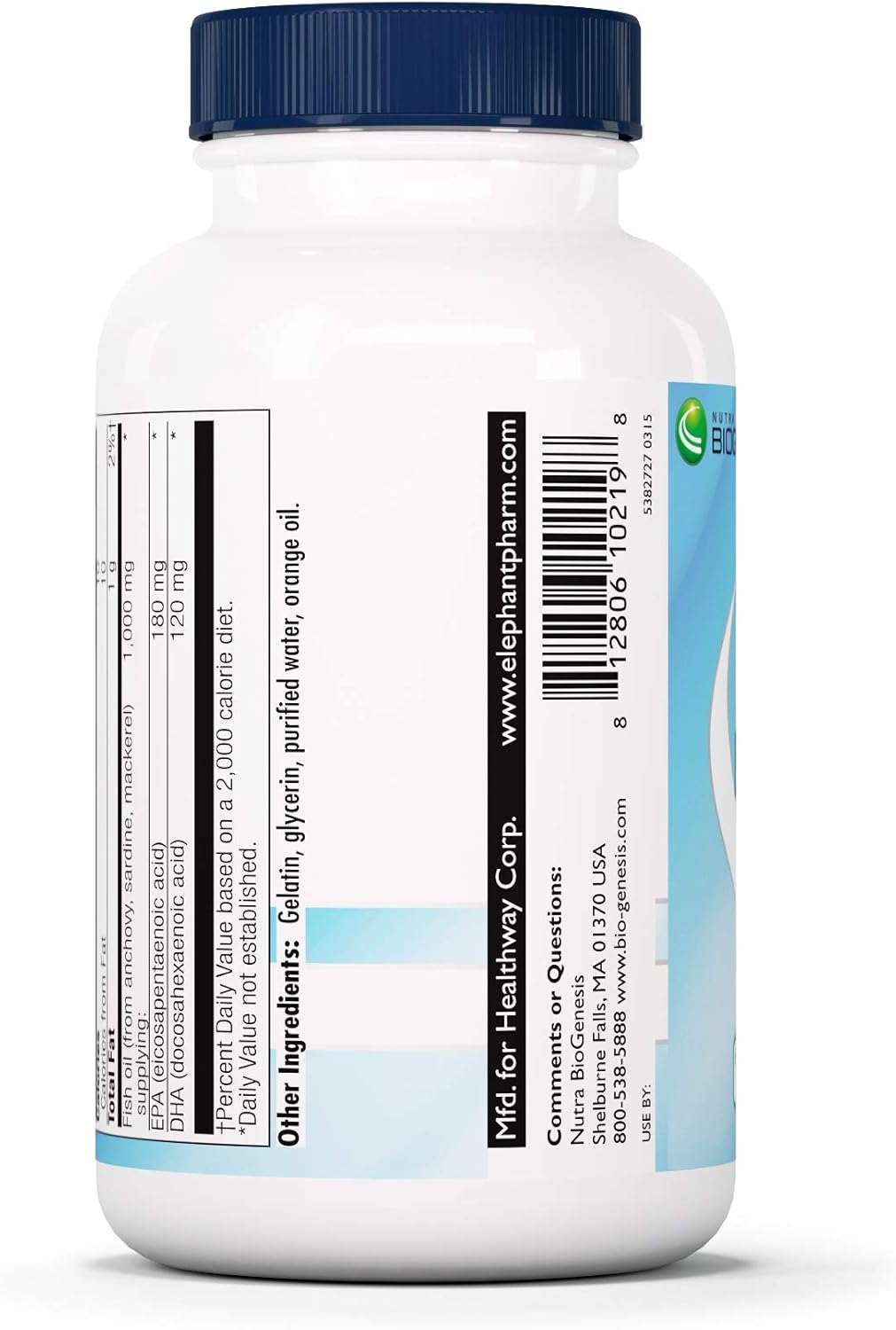 Nutra Biogenesis Epa/Dha - Omega-3 To Help Support Brain & Heart Health - 90 Capsules : Health & Household