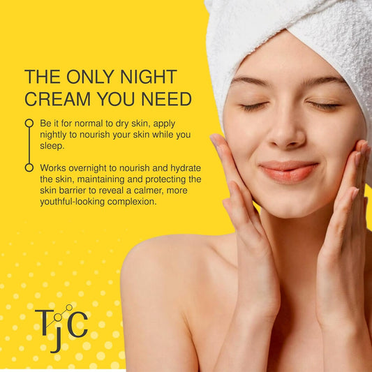 The Jojoba Company Overnight Multi-Biotic Moisture Cream With Snow Mushroom & Prorenew Complex – Hydrating Night Cream For Dry, Sensitive Skin – Nourishing, Lightweight