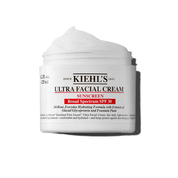 Kiehl'S Ultra Facial Cream With Spf 30, Lightweight Daily Face Moisturizer For All Skin Types, 24-Hour Hydration, Uv Sunscreen Protection, Non-Greasy, Absorbs Quickly, With Glacial Glycoprotein