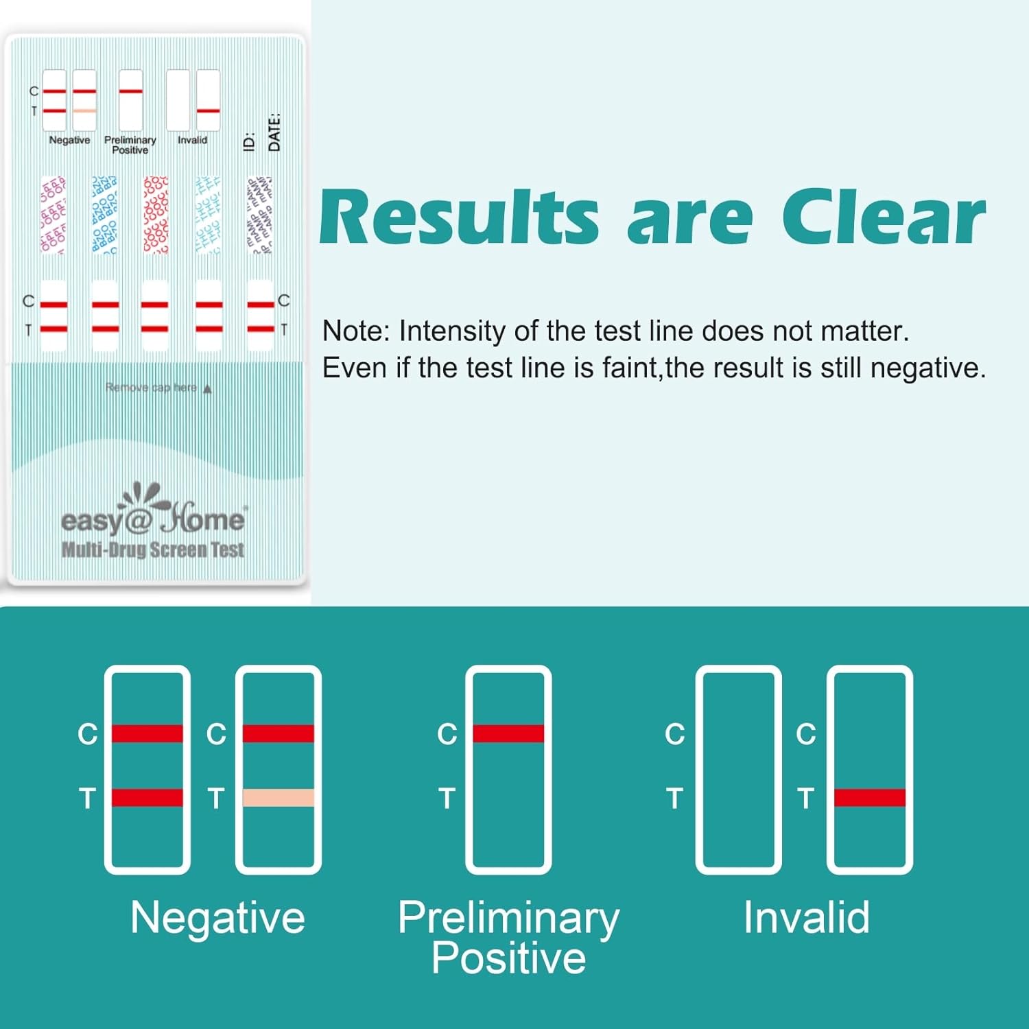 Easy@Home 10 Panel Instant Drug Test Kits - Medically Approved for Testing Marijuana (THC), Opiate(OPI 2000), Cocaine(COC), AMP, BAR, BZO, MDMA, MET, MTD, PCP - #EDOAP-3104-5 Pack : Health & Household