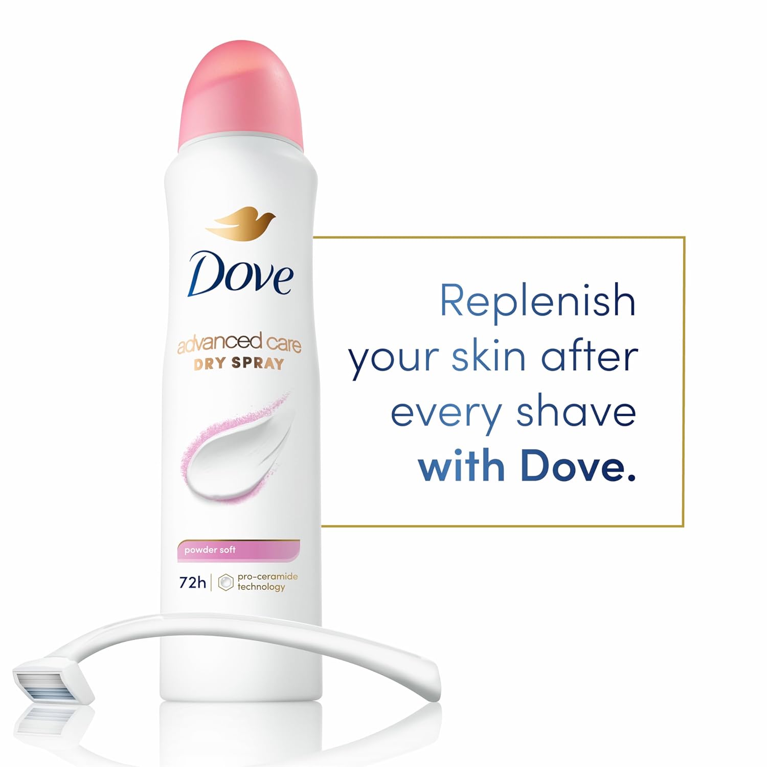 Dove Advanced Care Antiperspirant Deodorant Spray Powder Soft 3 Count To Help Skin Barrier Repair After Shaving 72 Hour Antiperspirant Deodorant For Soft Underarms With Boosted Ceramide Levels 3.8 Oz : Beauty & Personal Care