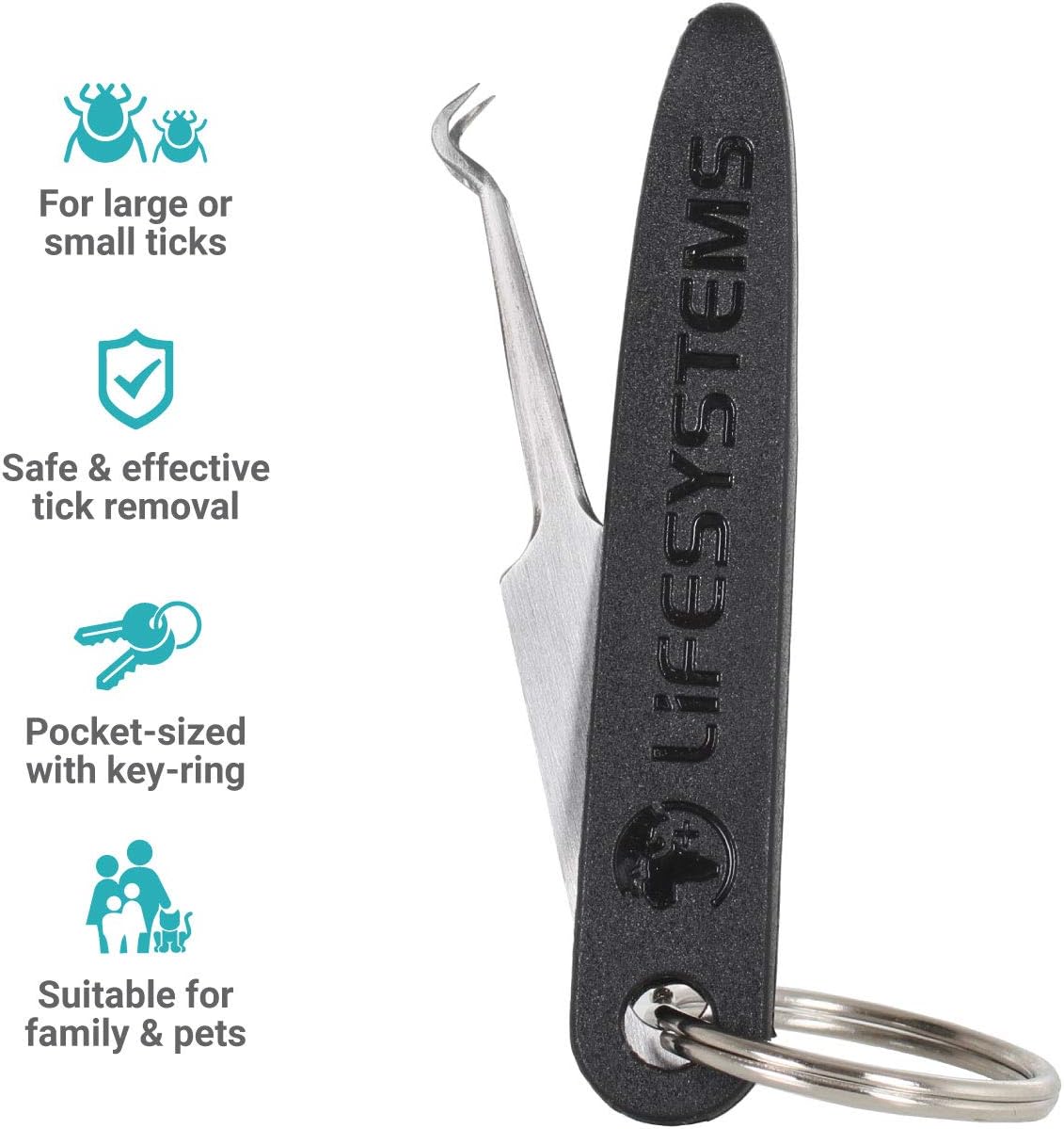 Lifesystems Key-Ring Tick Tweezers For Effective & Fast Tick Removal : Amazon.co.uk: Health & Personal Care