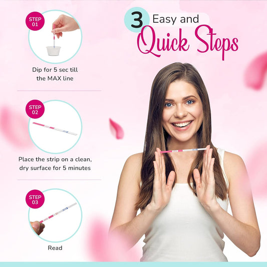 Clinical Guard 25 Pregnancy Tests Strips - Sensitive & Accurate Measurement Within 5 Mins - Early Detection Pregnancy Test Strip - Easy To Use For Home Tests - Hcg Test Strip