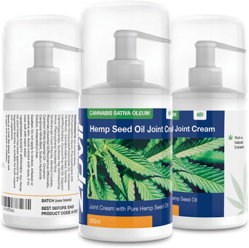 Zipvit Hemp Seed Oil Cream For Joint & Muscle, Sports Massage Gel With Hemp Seed Oil 300Ml