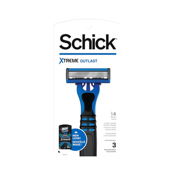 Schick Xtreme 4 Outlast Razor β Schick Xtreme4 Disposable Razors Men, 3 Count (Pack of 1)