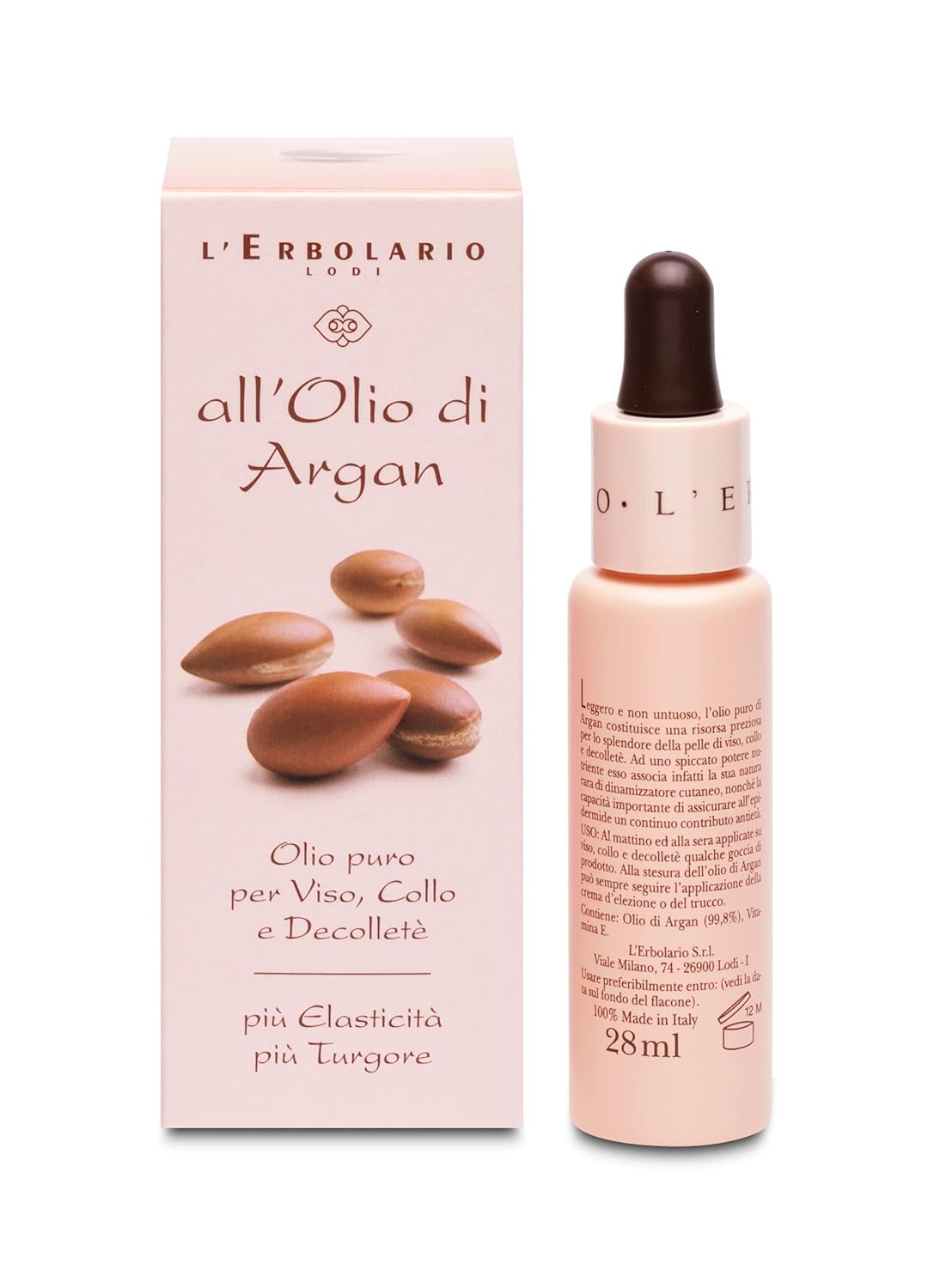 L'Erbolario Argan Face Oil - Enriched With Vitamin E To Nourish And Hydrate The Skin - Promotes Youthfulness And Firmness Of The Face - Daily Moisturizer For Glowing And Radiant Complexion - 0.94 Oz : Facial Treatment Products : Beauty & Personal Care