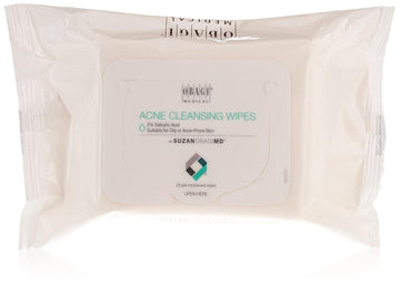 Suzanobagimd On The Go Cleansing Wipes For Oily Or Acne Prone Skin, 25 Count