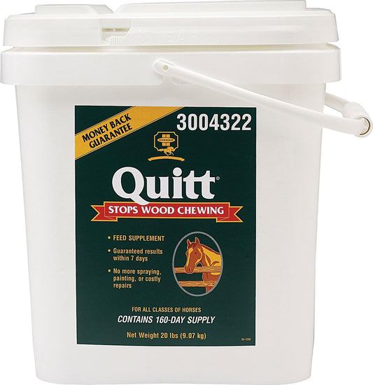 Farnam Quitt Wood Chewing Supplement for Horses, 20-Pound : Fishing Equipment : Pet Supplies