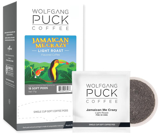 Wolfgang Puck Coffee Soft Pods, Jamaican Me Crazy, 18 Count (Pack Of 1)