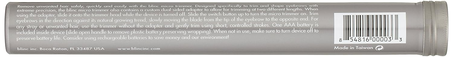 Blinc Micro Trimmer, Facial Hair Remover For Women & Men, Electric Face Razor For Instant And Painless Hair Removal, Dual-Sided Applicator & Battery Included : Beauty & Personal Care