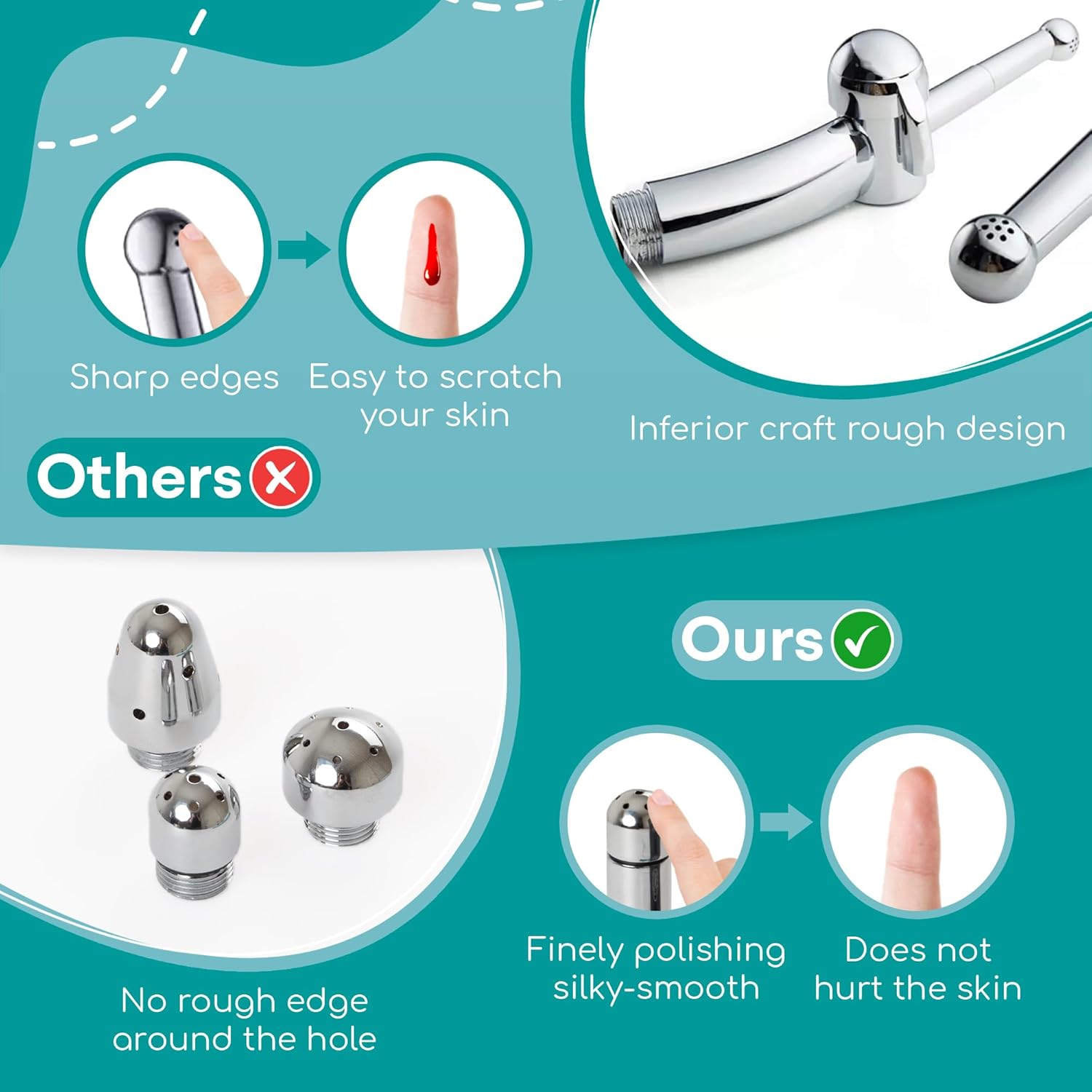 Medi Grade Shower Douche Kit for Men and Women - Comprehensive Aluminium Shower Enema Kit for Adults with 3 Shower Douche Nozzle Attachments, Cleaning Brush and Storage Bag - Anal Douche Shower Head : Amazon.co.uk: Health & Personal Care