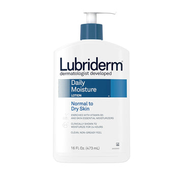 Lubriderm Daily Moisture Hydrating Body and Hand Lotion with Vitamin B5, Non-Greasy, 16 fl. oz