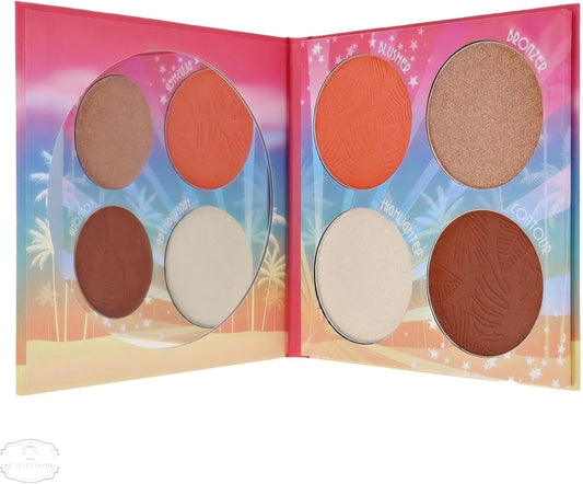 California Dream Eyeshadow Palette By Sunkissed, 4 Shades, Blusher, Highlighter, Bronzer, Contour