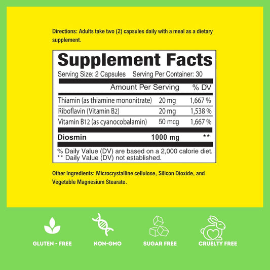 Arymar Diosmin Plus 900, Circulatory System Support (60 Capsules/Pack Of 1)