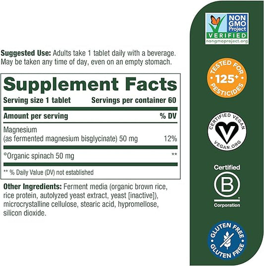 MegaFood, Magnesium, 60 Tablets