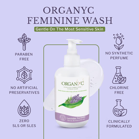 Organyc Feminine Hygiene And Intimate Wash With Lavender, 250 Ml