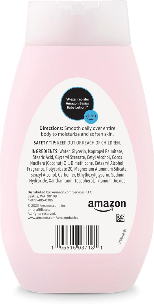 Amazon Basics Baby Lotion, Mild & Gentle, Lightly scented, 13.6 Fl Oz (Pack of 1) (Previously Solimo)