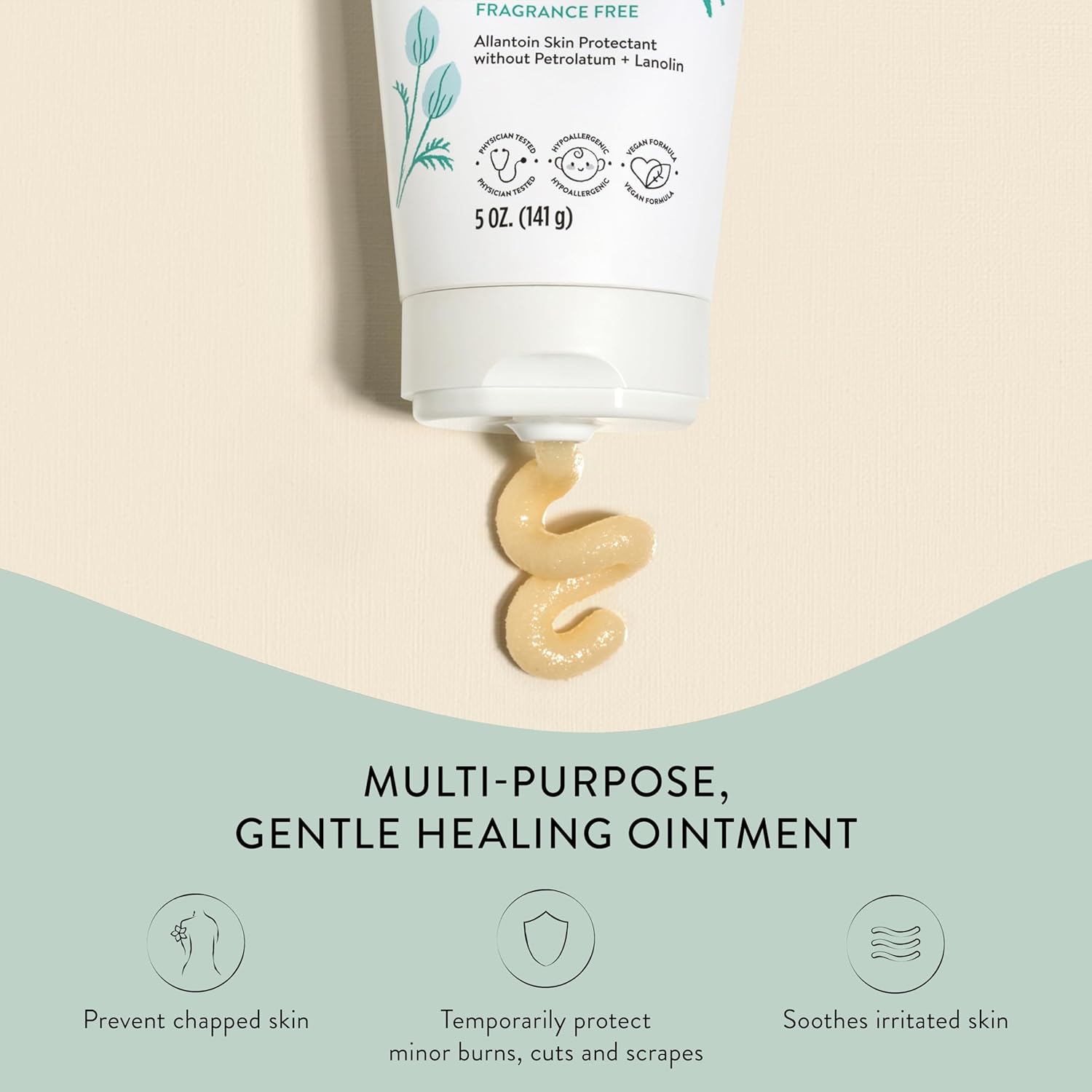 The Honest Company Head To Toe Multi-Purpose Healing Ointment | Safe For Sensitive Skin | Hypoallergenic, Fragrance Free, Vegan | 5 Oz : Health & Household