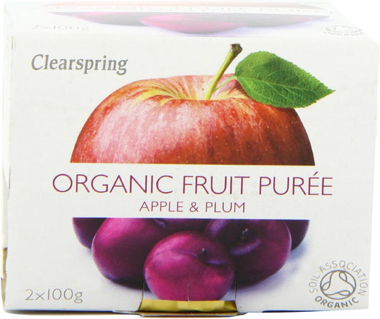 Organic Apple & Plum Fruit Puree (Clearspring) 2x100g : Amazon.co.uk: Grocery