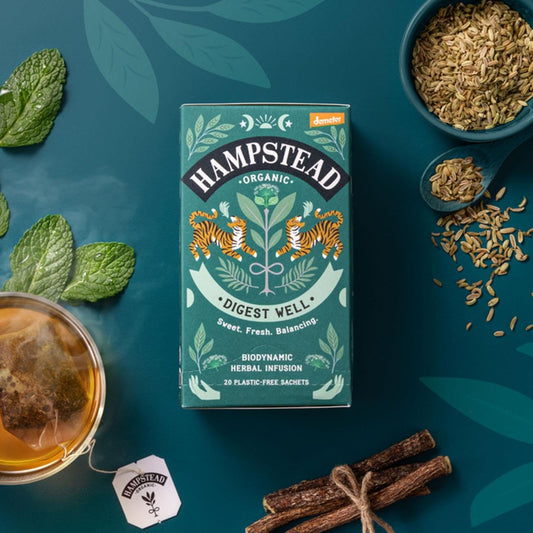 Hampstead Tea Organic Fairtrade, Fennel Liquorice Tea, 20 Count Sachet