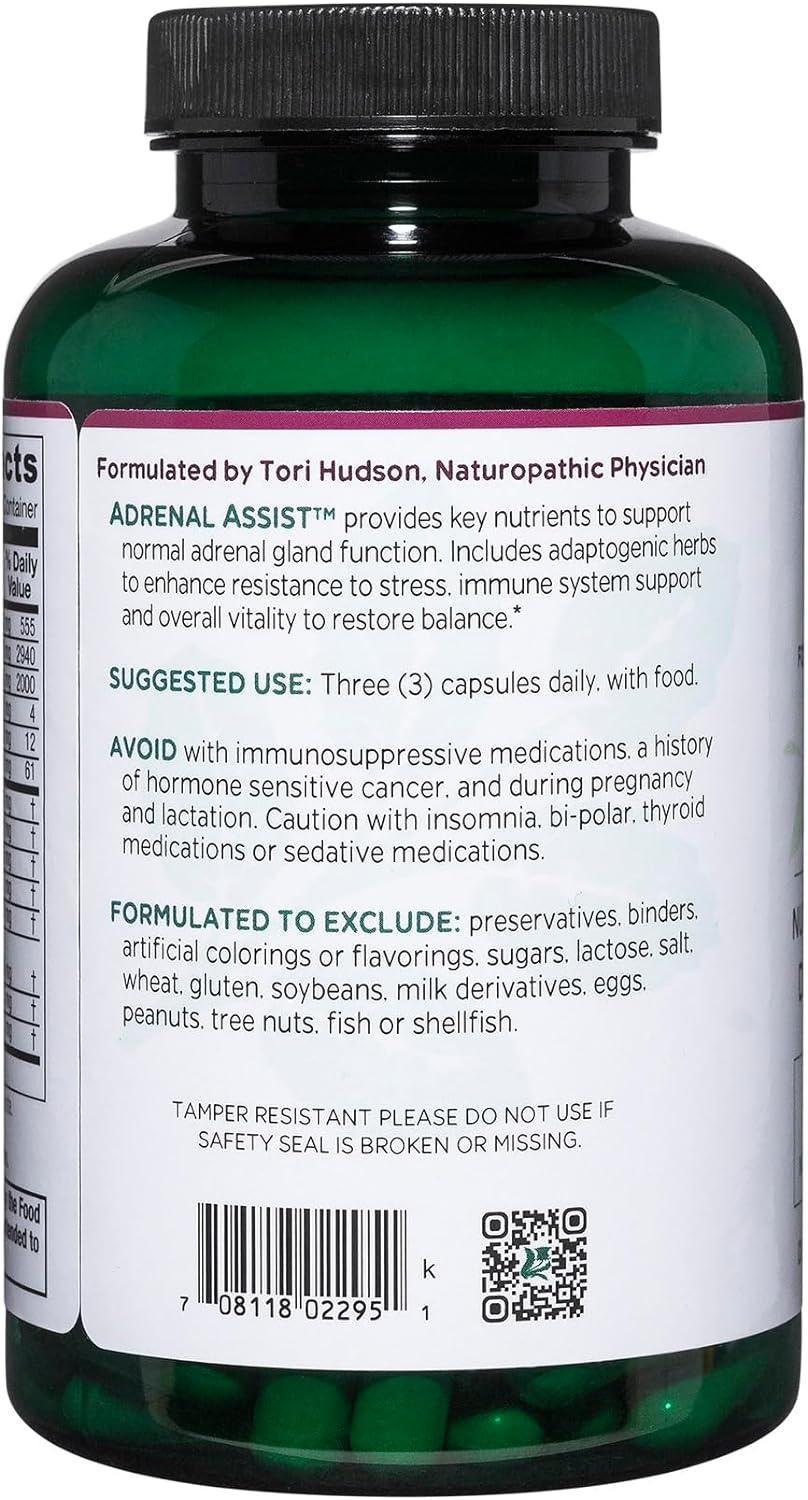 Vitanica Adrenal Assist, Adrenal Support, Vegan, 180 Capsules : Health & Household