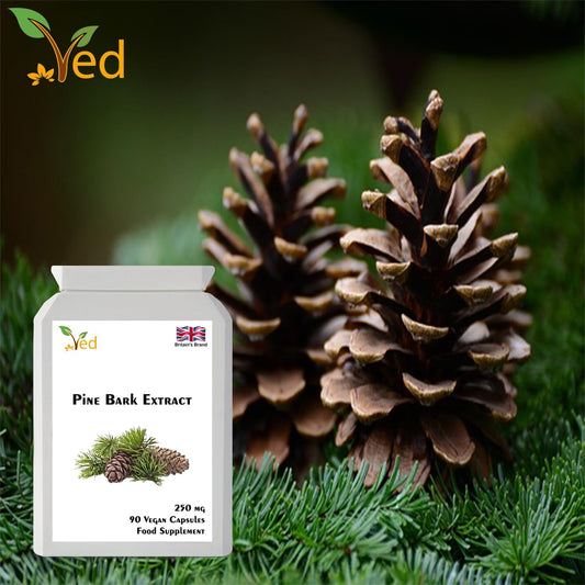 Pine Bark Extract 250 Mg | 90 Vegan Capsules | High Potency Antioxidant Dietary Supplement |