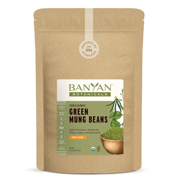 Banyan Botanicals Green Mung Beans – Whole Organic Green Mung Beans For Cooking High Protein Vegetarian Meals – Easy Digestion Meal – 1.65 Lb. – Non-Gmo Gluten Free Vegan