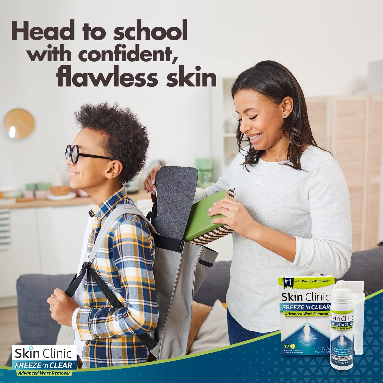 Skin Clinic Freeze 'N Clear™ Advanced Wart Remover, Tough On Warts, Gentle On Skin, (12 Precision Applicators) : Health & Household