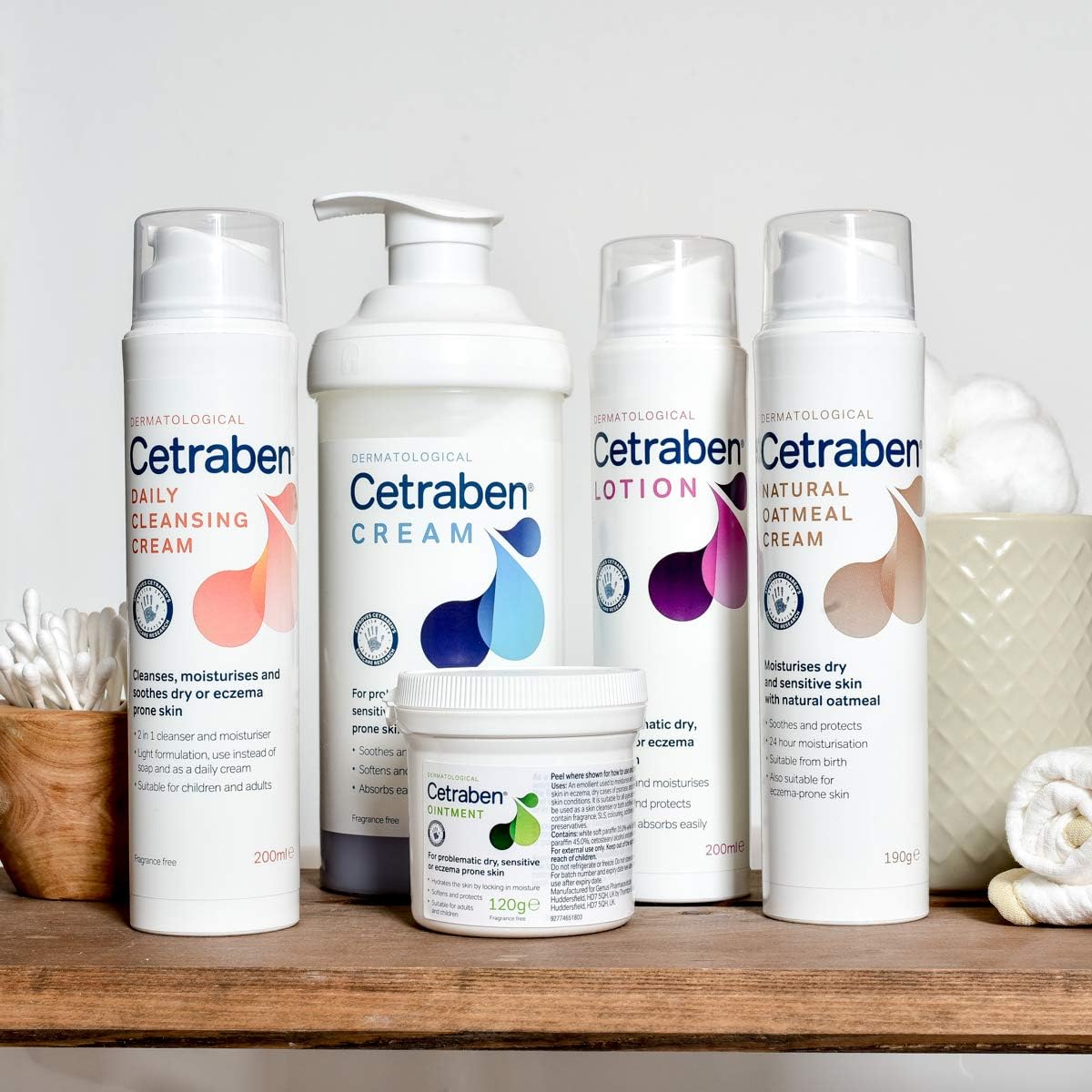 Cetraben 2-in-1 Daily Cleansing Cream and Body Moisturiser Perfect for Dry Sensitive or Eczema Skin 200ml, Unscented, 1 pack : Amazon.co.uk: Beauty