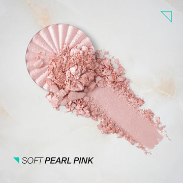 Pressed Highlighter Face Makeup | Flash - A Soft Pearl Pink | Pearl Shimmer Liquid-To-Baked Powder Highlighter | Refillable Pan | Cruelty-Free Beauty Essential | 7G |