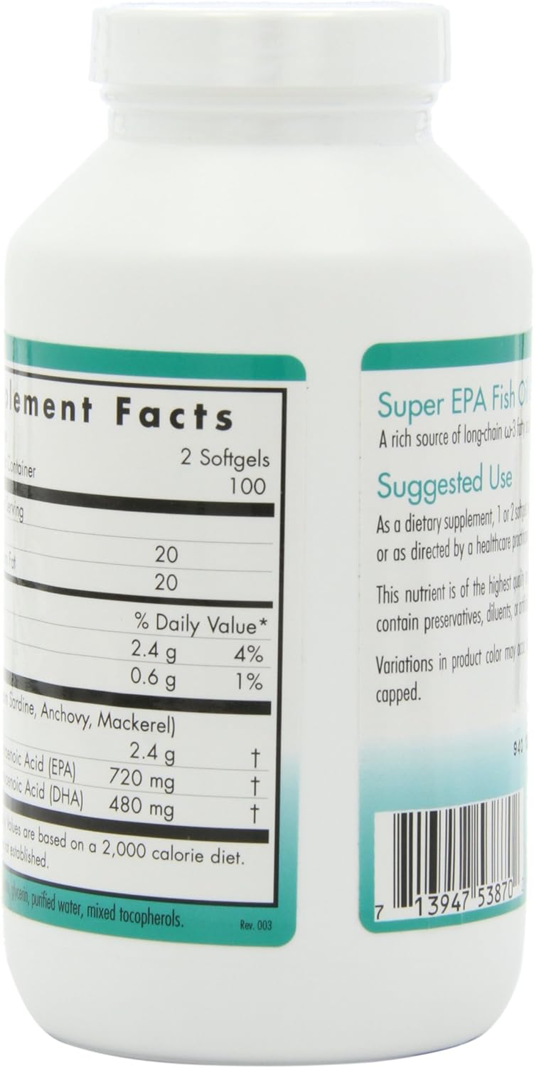 Nutricology Super EPA, Softgel, 200-Count