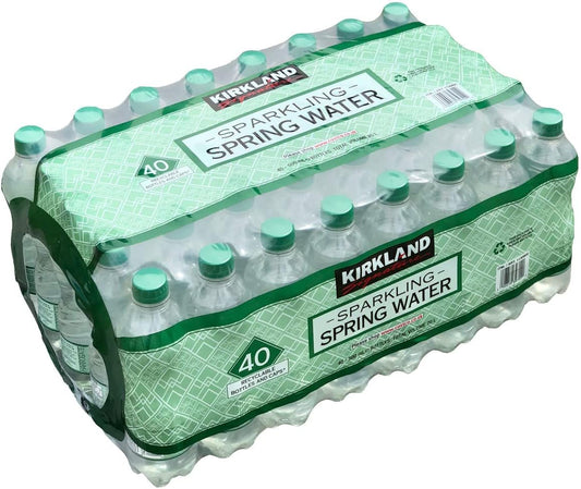 Kirkland Signature Natural Spring Green Sparkling Water 500Ml(80 Bottles), By Harrogate
