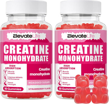 Creatine Monohydrate Gummies 5000Mg For Men & Women Strawberry 180