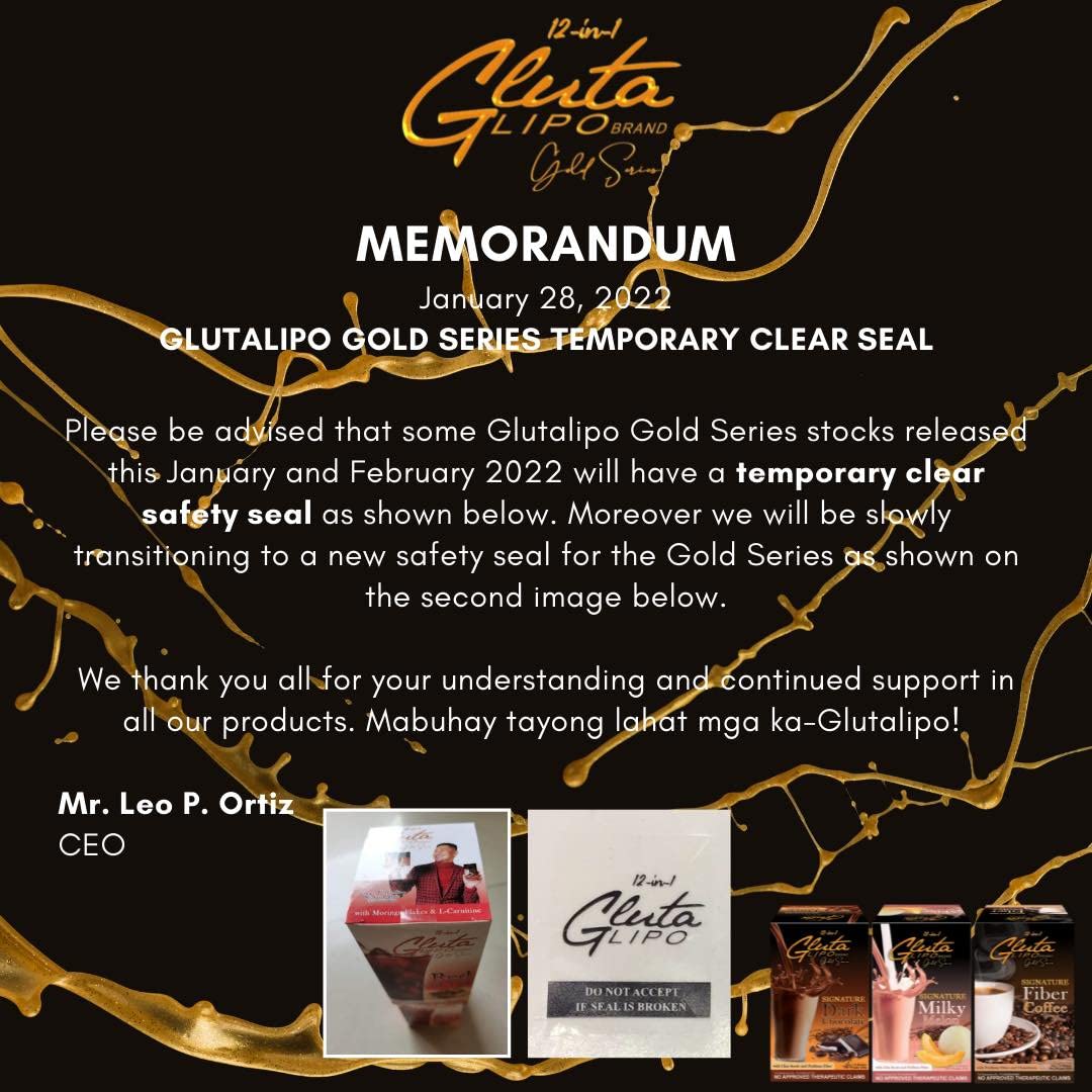 Glutalipo 12 In 1 Gluta Lipo Gold Series Red Iced Tea - 10 Sachets, 10 Count (Pack Of 1)